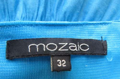 Beautiful light turquoise maxi dress with cream embroidered front and tiered skirt.Size 32/8.As new