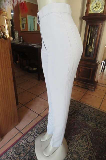 High waisted pale greyblue skinny legged pants in size 32/8 by 'LG' Long Green.