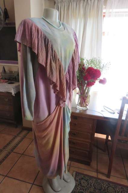 State of the art maxi dress by 'Novak'. In colour washed cotton fabric size up to size 42/18.