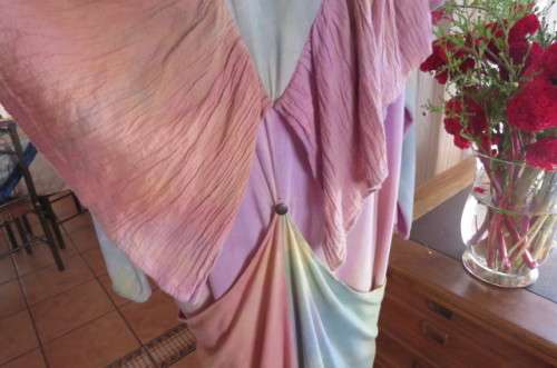 State of the art maxi dress by 'Novak'. In colour washed cotton fabric size up to size 42/18.