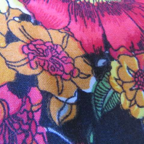 Palazzo pants in black with pretty colourfyl borders in crimson,yellow,mustard and green. Size 34/10