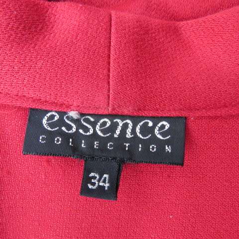 Show stopping red peacoat style long sleeve jacket closing with 2 buttons. Pleats at back.Size 34/10