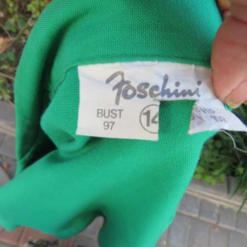 Emerald green 100% cotton long sleeve jacket with epuletts in size 38/14, Casual or smart wear.