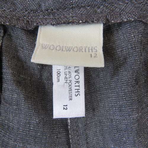 Desirable antique silver grey boot legged pants size 36/12 by 'Woolworths'. Perfect fit.