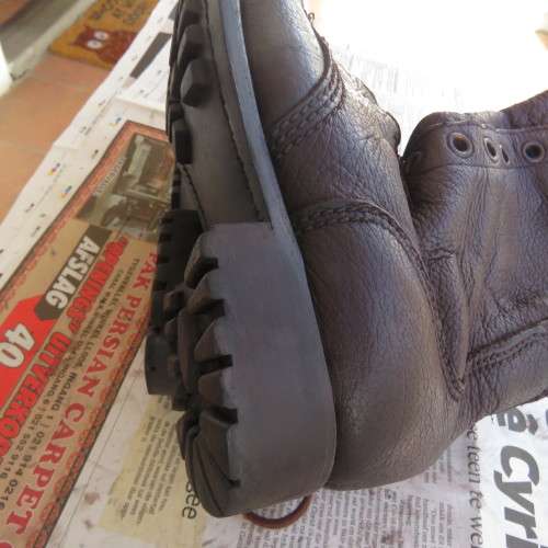 Pair of SADF brown genuine leather army boots in size 5 by DWS issued 2009 in army size 232.As new