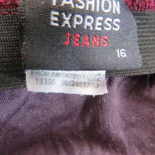 Glamorous dark mulberry colour tiered stretch velvet skirt size 40/16 by 'FOSHINI EXPRESS'. As new.