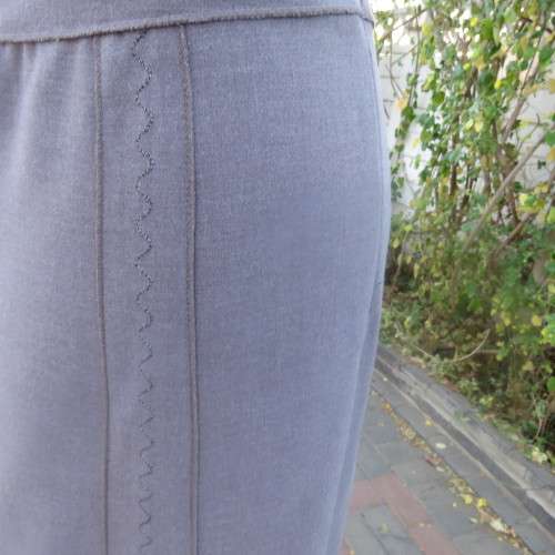 Elegant paneled A line skirt in ecru  with silver  thread embroidery on front. Size 42/18. As new