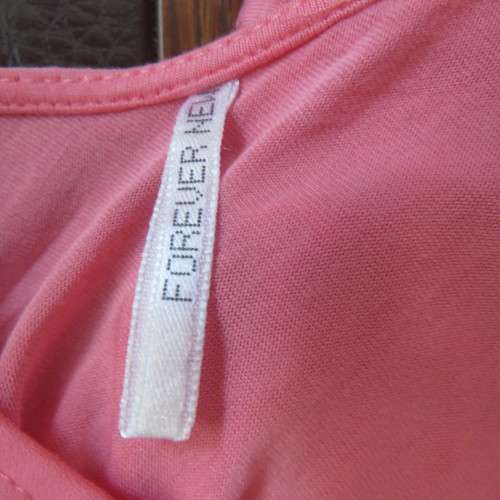 Crimson colour slip over top with short zip at back.By FOREVER NEW in size 36/12. Armhole cuffs.