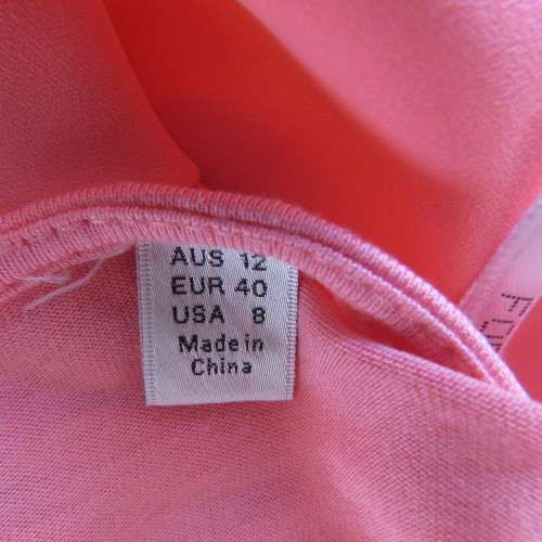 Crimson colour slip over top with short zip at back.By FOREVER NEW in size 36/12. Armhole cuffs.