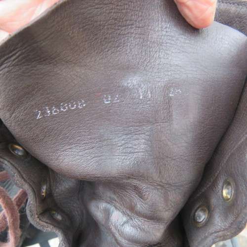 Pair SADF genuine leather brown army boots by BAGSHAW in size 11 in army size 295W.Good condition.