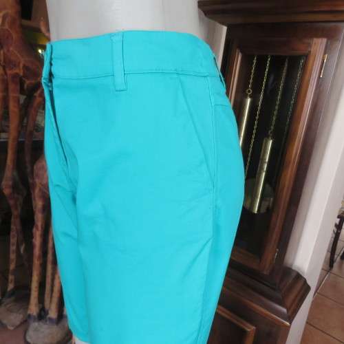 Atrractive seagreen dress style shorts. Size 38/14. By Image. In stretch cotton fabric. As new.
