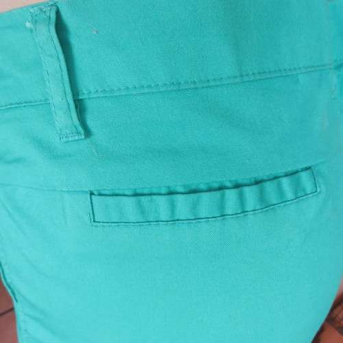 Atrractive seagreen dress style shorts. Size 38/14. By Image. In stretch cotton fabric. As new.