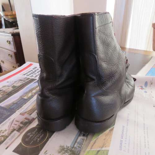 Pair SADF brown genuine leather boots. Size 8 1/2 army size 270W by DWS issued 2010. Good condition.