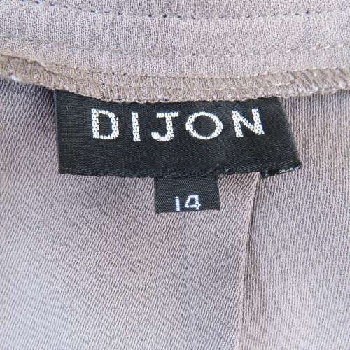 Smart medium brown knee length pencil skirt. Zip at back. Size 38/14 by DIJON. New condition.