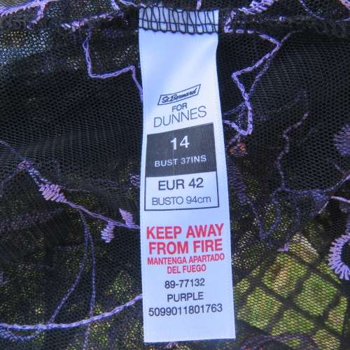 Glamorous black netting long sleeve bolero style cover-up by `St. Bernard` Size 38/14. New condition