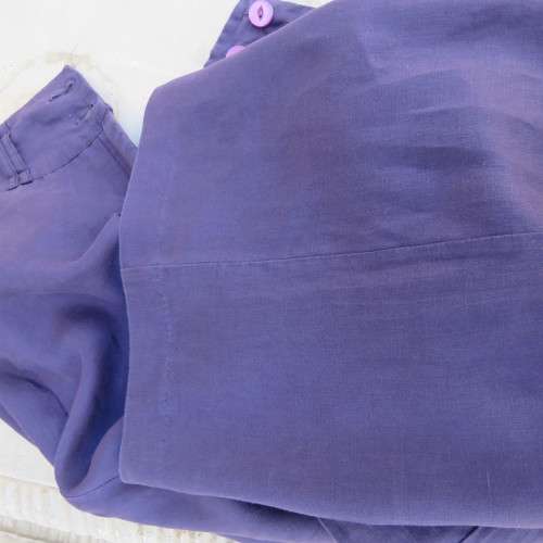 Wide legged pants by `Queenspark` in size 36/12. In 100% linen. Very dark purple. As new.