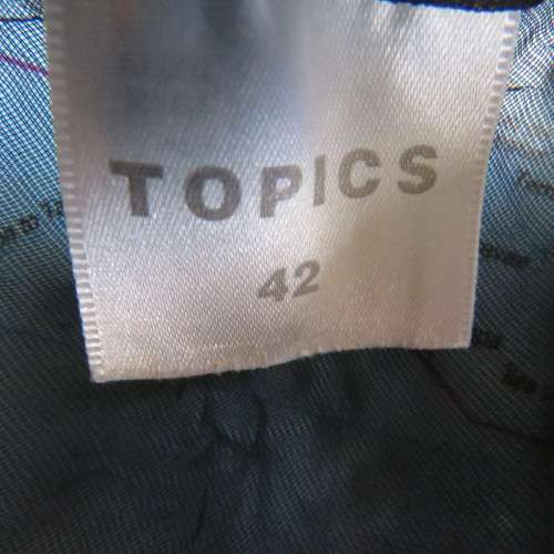 Sheer black top with pink floral pattern by `Topics` size 42/18. Used but fine for everyday use.