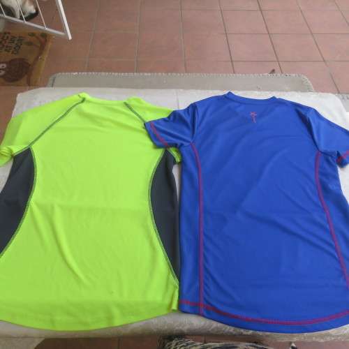 Set of 2 sport T-shirts for 13 to 14 year old boy by MAXED in 100% polyester. New condition.