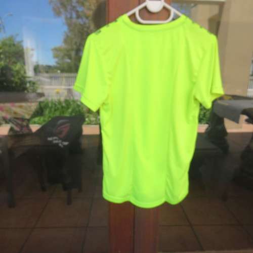 Neon yellow short sleeve sport T-shirt for boy 13 to 14 year old. By MAXED. As new.