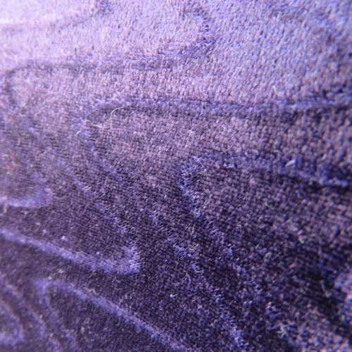 Dark purple loose hanging long sleeve polyester velvet top by DONNA CLAIRE size 48/24.