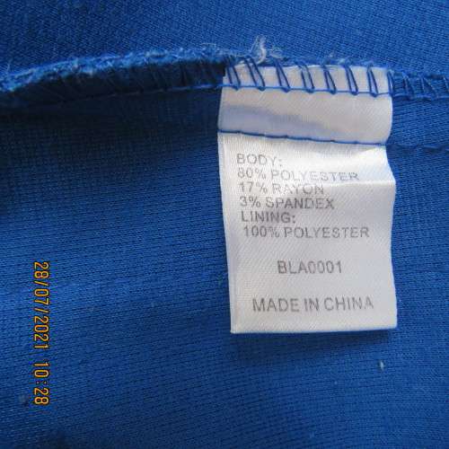 Versatile royal blue long sleeve open hanging jacket with collar by LEGIT size 32/8.Polyester/rayon.