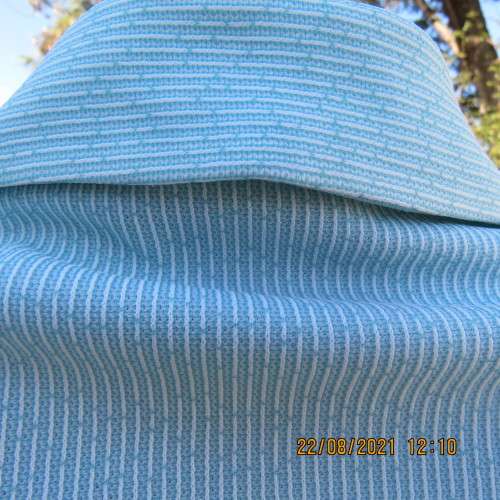 Seafoam green 80`s vintage shift dress with broken white textured lines size 42/18 by PRINCESS.