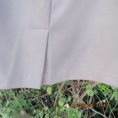 Classy fully lined khaki pencil skirt calf length size 46/22 by CALLIE from Parklane.In Trevita/Wool