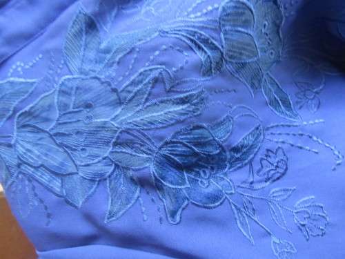 Fabulous persian blue 2 pc blouse set with luxury embroidery.Cami and button down blouse.Size 40