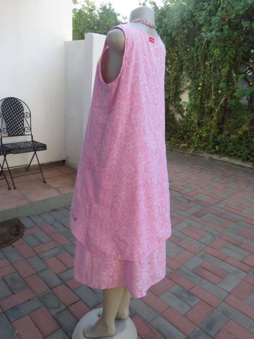 As new ALABASTER pink dress in 2 shades.Loose hanging in 2 layers/lengths.Size 38/14.
