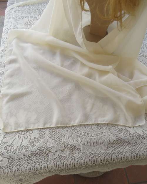 Soft sheer cream luxury scarf. Size 170cm x 47cm. As new condition.