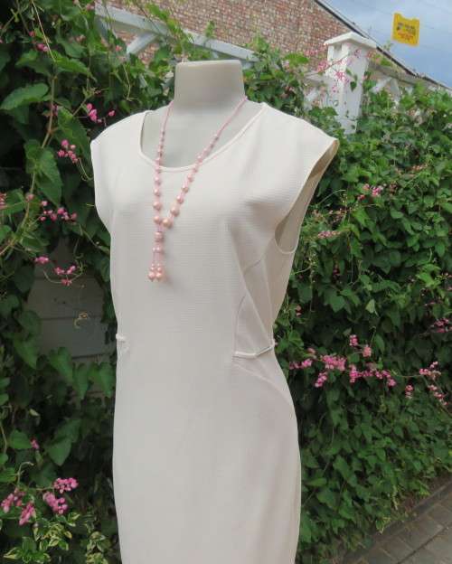 Very smart new slip over dress in light cream size 36/12 by MASSUMI.Sleeveless.Underarm inlays.
