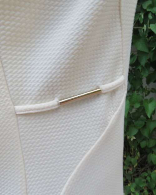 Very smart new slip over dress in light cream size 36/12 by MASSUMI.Sleeveless.Underarm inlays.