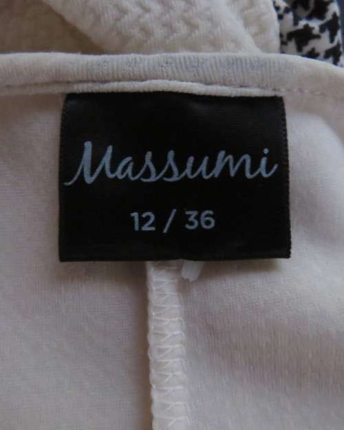 Very smart new slip over dress in light cream size 36/12 by MASSUMI.Sleeveless.Underarm inlays.