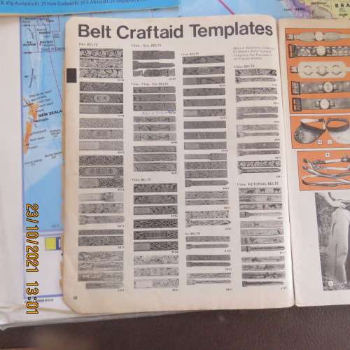 Tandy leather crafting catalogue with ideas,patterns for wallets, belts ext.