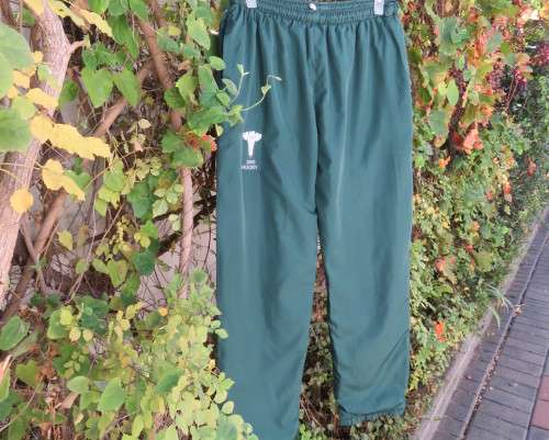 SWD HOCKEY pants lined in dark green with elasticated waist and drawstring.Size MEDIUM.As new.