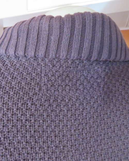 Heavy cotton knit button down long sleeve anchor grey cardigan.High collar.By OLD KHAKI.Size 34/36