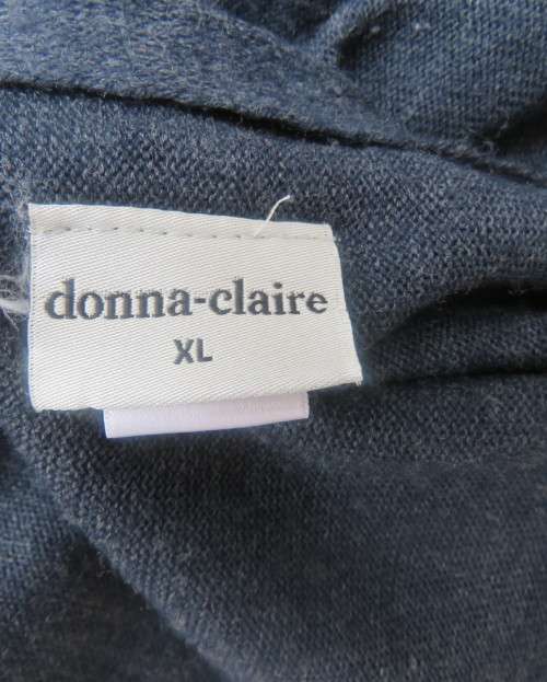 Handy extra long slate grey knitted 100% acrylic waterfall style gilet.Size 42 to 44.Fringed.As new