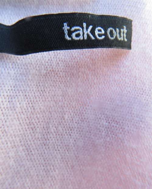 Charming champagne pink acrylic/nylon/cotton knitted button down cardigan.By TAKE OUT size 36/12.