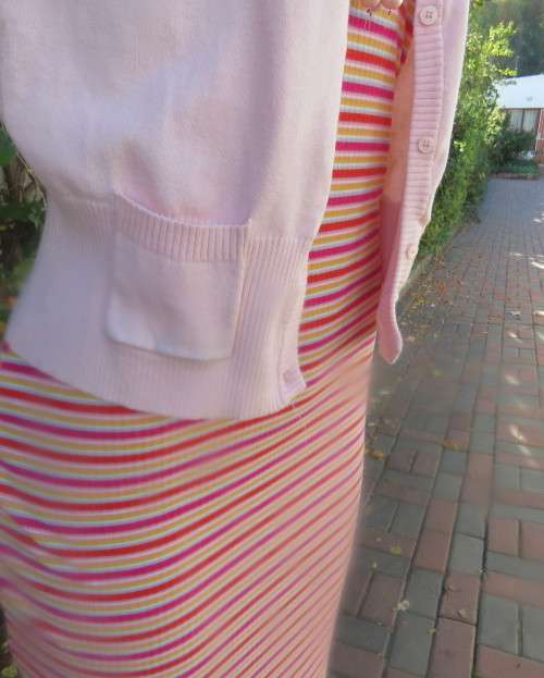 Charming champagne pink acrylic/nylon/cotton knitted button down cardigan.By TAKE OUT size 36/12.