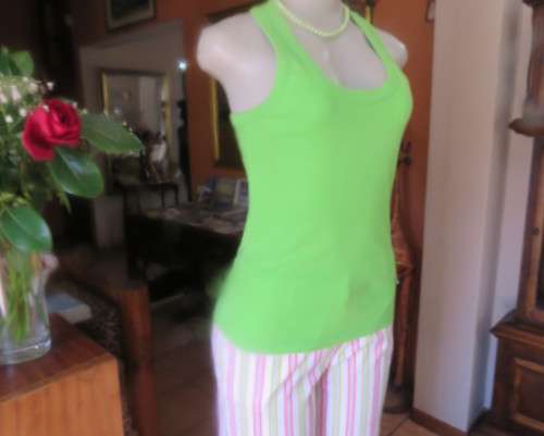 Apple green summer sleeveless vest style top by APPLELIZER size 36/12. New condition.