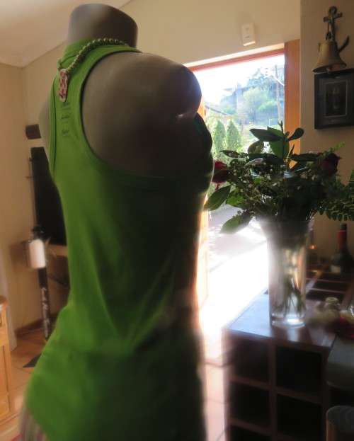 Apple green summer sleeveless vest style top by APPLELIZER size 36/12. New condition.