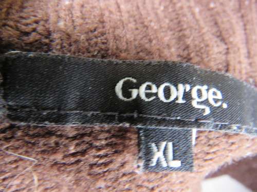 Choc brown soft  long slip over polo neck tunic size 38/14 by GEORGE.Acrylic yarn.Good cond.