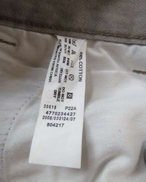 STONE HARBOUR taupe colour 100% cotton Men`s pants size 36/92.Side/back pockets. Very good cond.