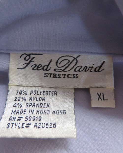 Smart FRED DAVID long sleeve lilac button down blouse with shirt collar.Size 44/20.From USA. New con