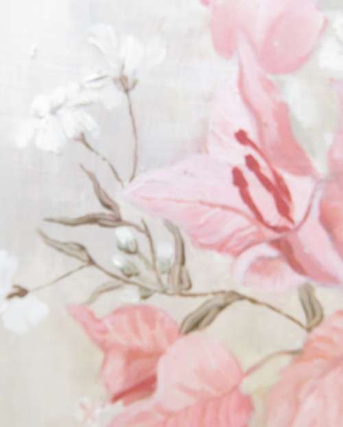 Set of 2 original paintings by Matetta 1983. Actual painting 28cm x 37cm. Pink flowers.Very good con