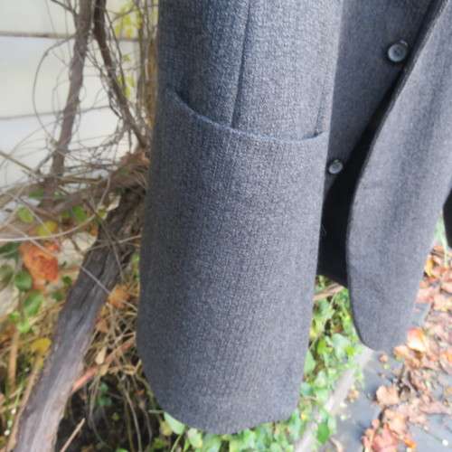 Grey pure new wool men`s jacket-viscose lining. By OXFORD Germany. Size 52.Chest 130cm