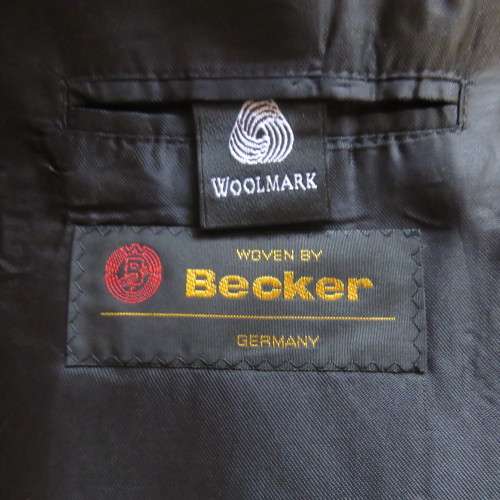 Grey pure new wool men`s jacket-viscose lining. By OXFORD Germany. Size 52.Chest 130cm