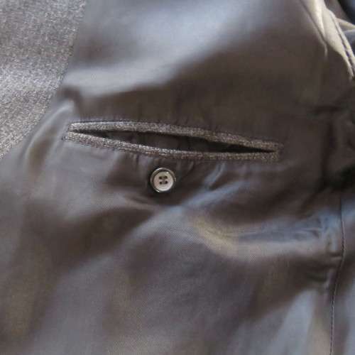 Grey pure new wool men`s jacket-viscose lining. By OXFORD Germany. Size 52.Chest 130cm