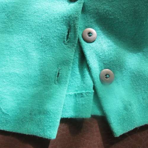 Emerald green polycotton stretch slip over 80`s dress by DISORDERLY CONDUCT California size 37/13.