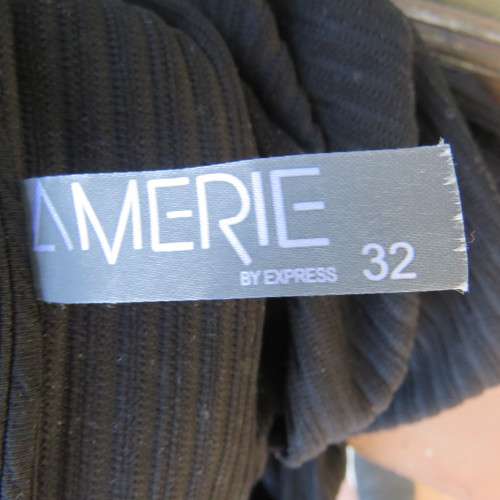 black stretch ribbed polyester dress